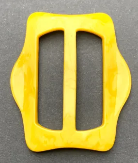 Corn Yellow 1940s French Casein  4.5cm Buckle