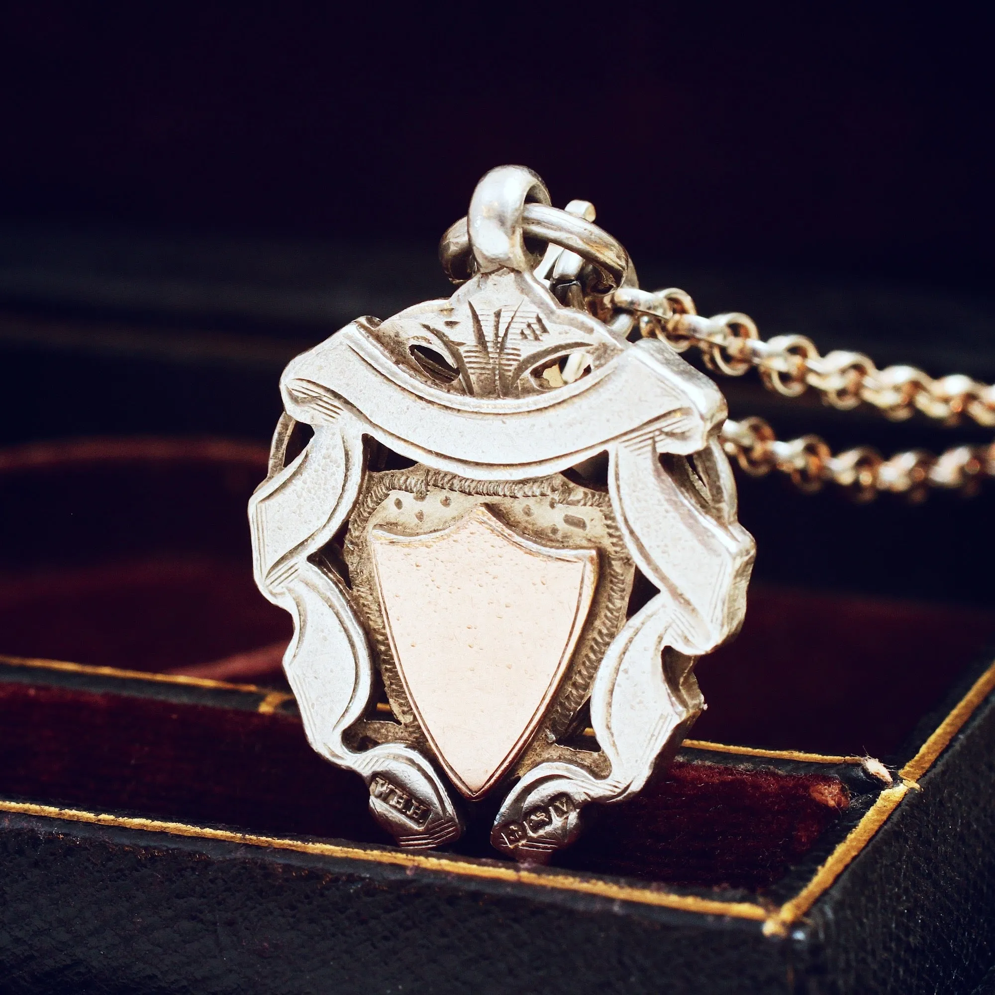 Date 1945 Hand Engraved 'S' Silver Shield