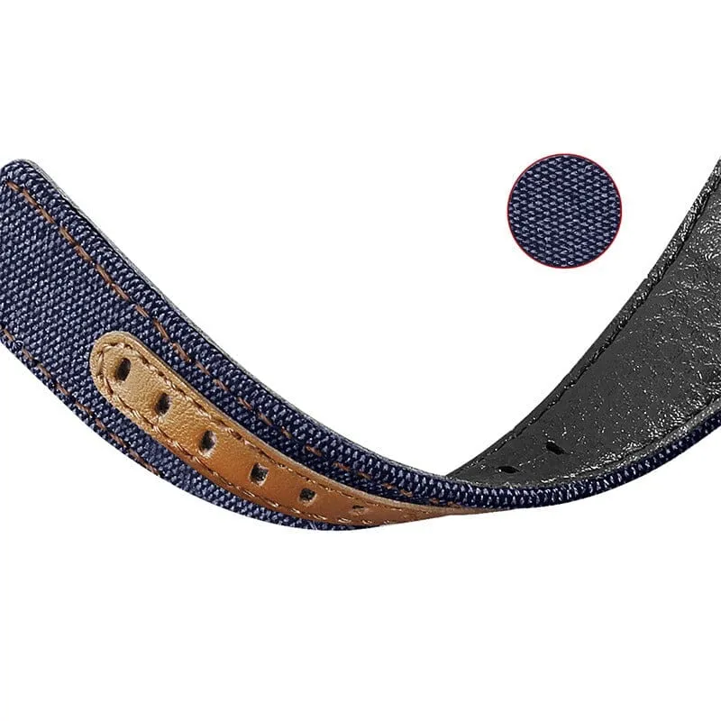 Denim & Leather Watch Straps Compatible with the Lacoste 22mm Range