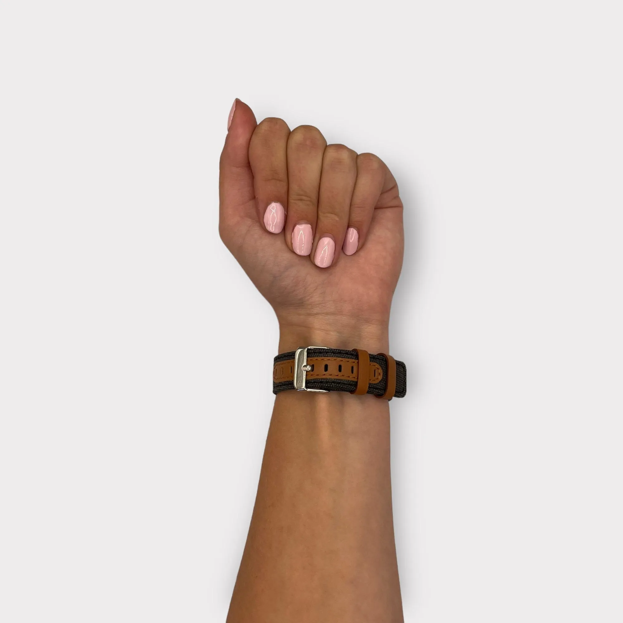Denim & Leather Watch Straps Compatible with the Lacoste 22mm Range