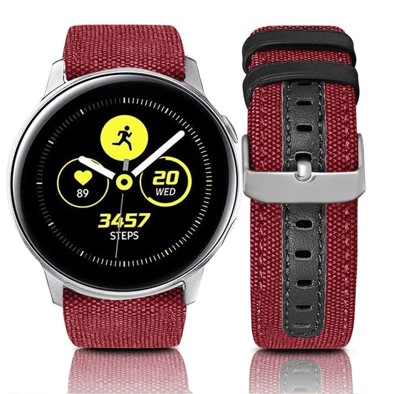 Denim & Leather Watch Straps Compatible with the Lacoste 22mm Range