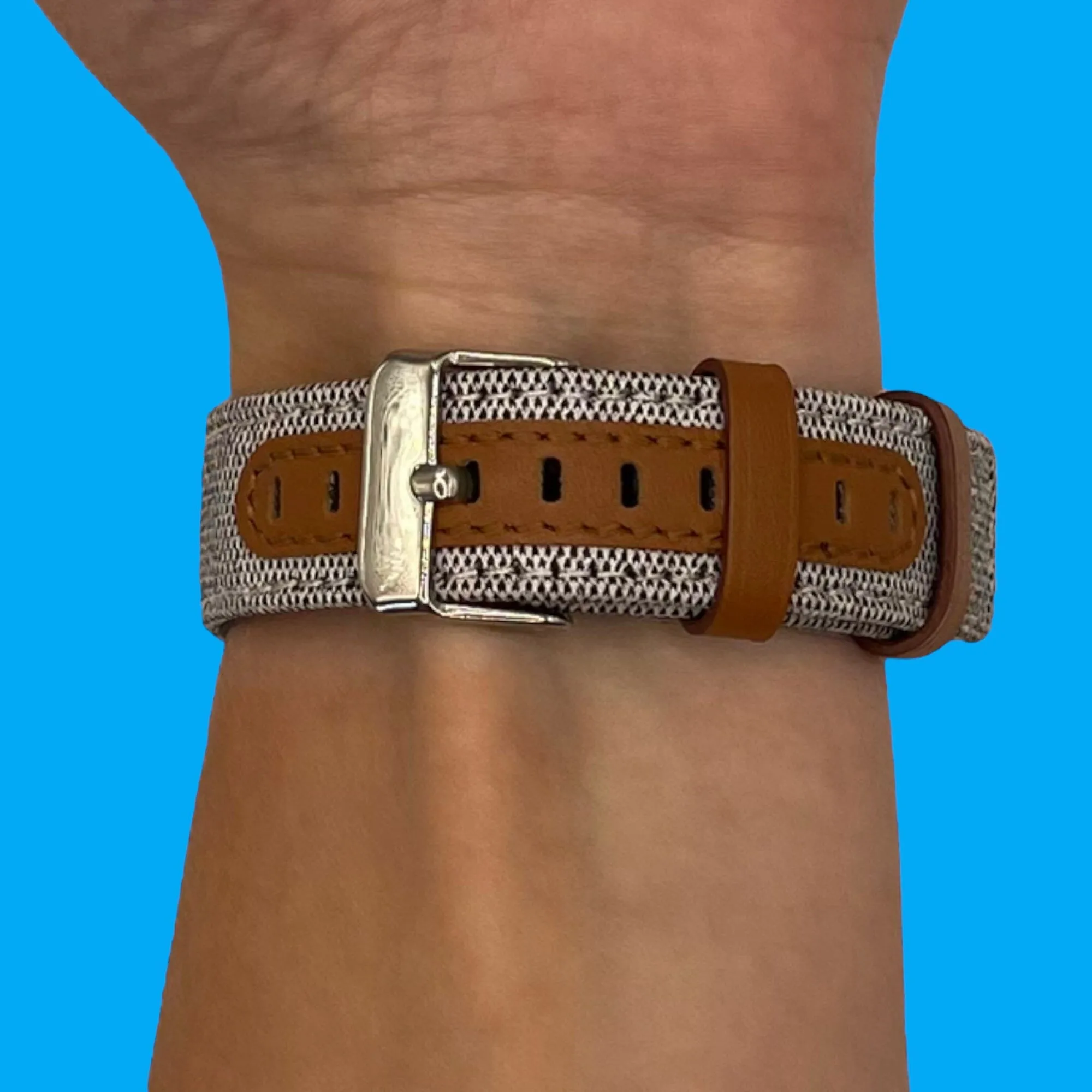Denim & Leather Watch Straps Compatible with the Lacoste 22mm Range