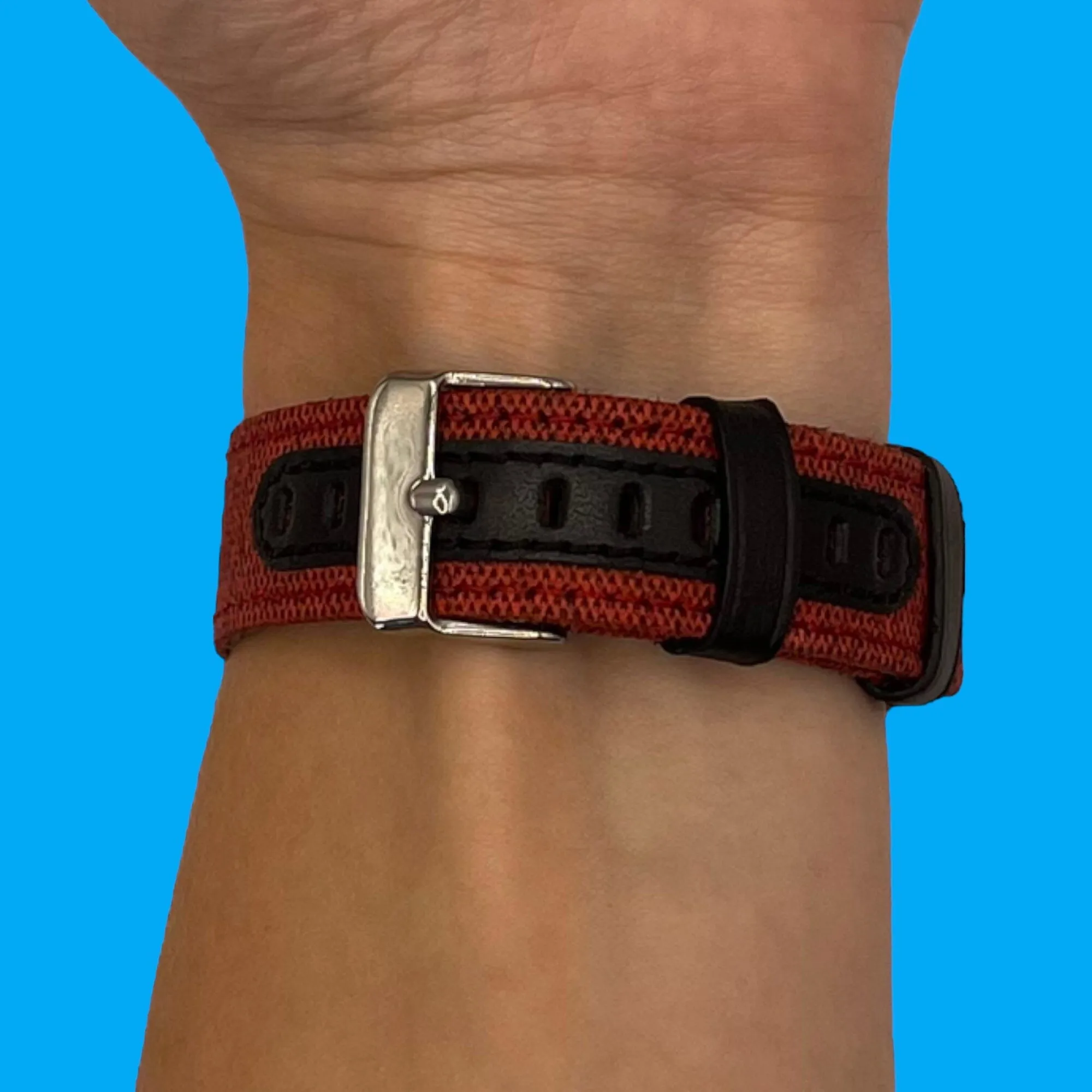 Denim & Leather Watch Straps Compatible with the Lacoste 22mm Range