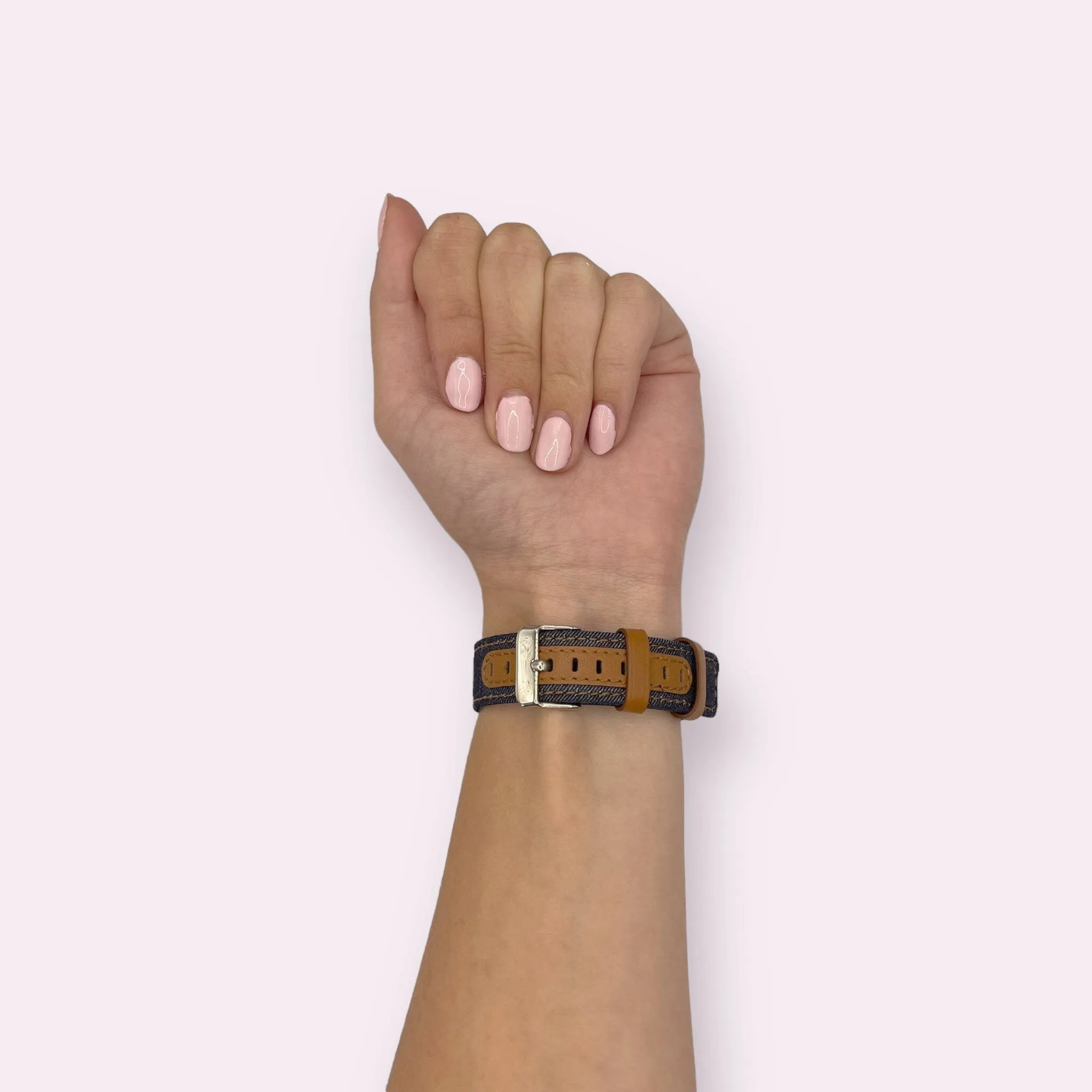 Denim & Leather Watch Straps Compatible with the Lacoste 22mm Range