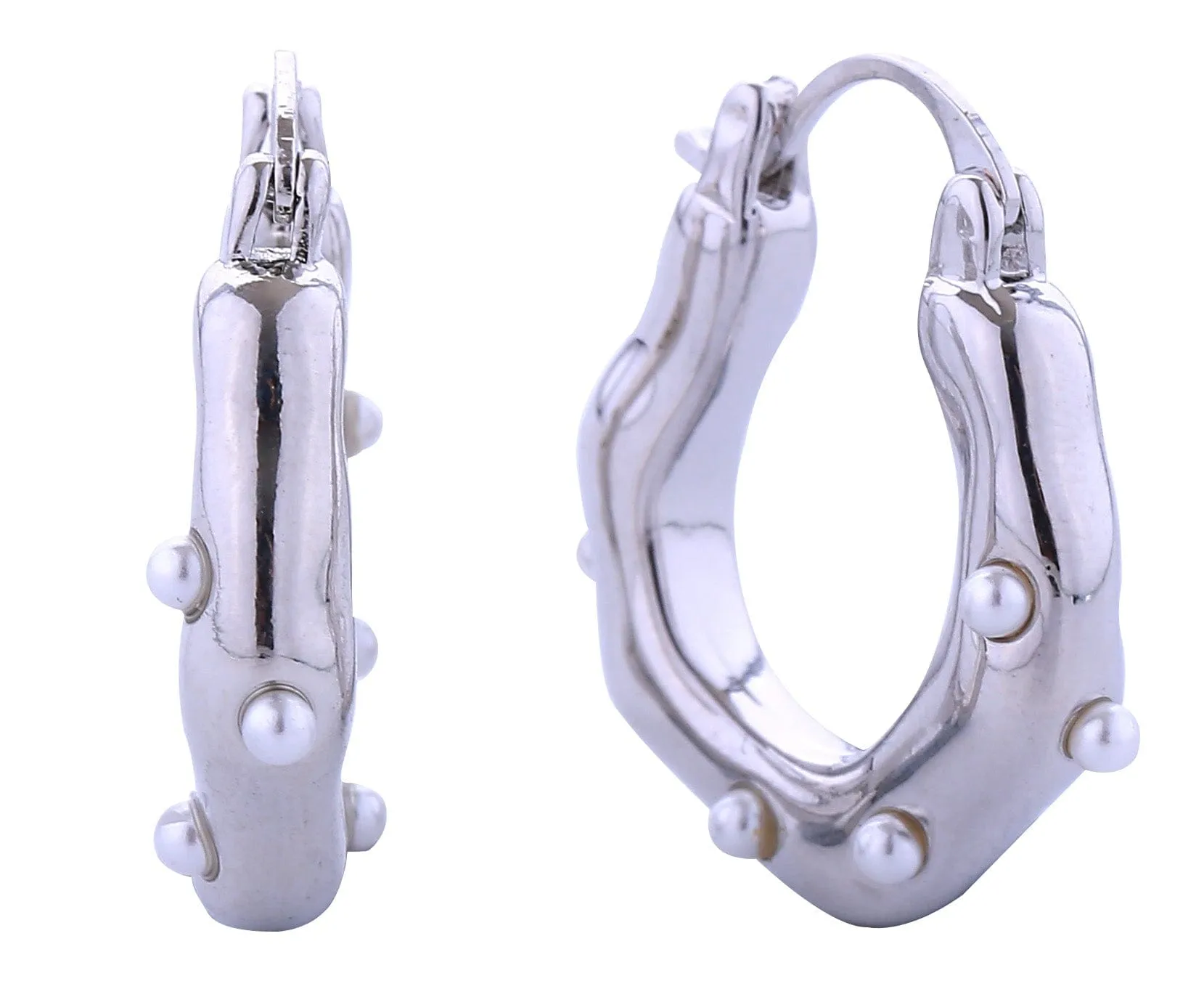 DJE310910 14K Mini Pearl Pincatch Earrings