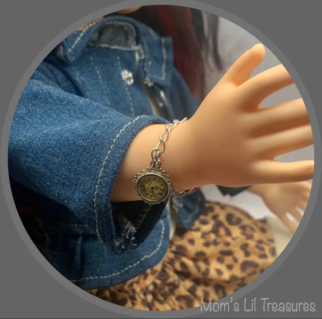 Doll Watch Dangle Charm Bracelet • 18 Inch Fashion Doll Jewelry