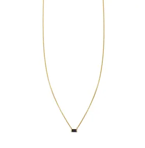 Emerald Cut Black Diamond Necklace