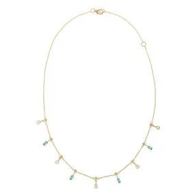 Emerald Drops Necklace Y14-D-EM