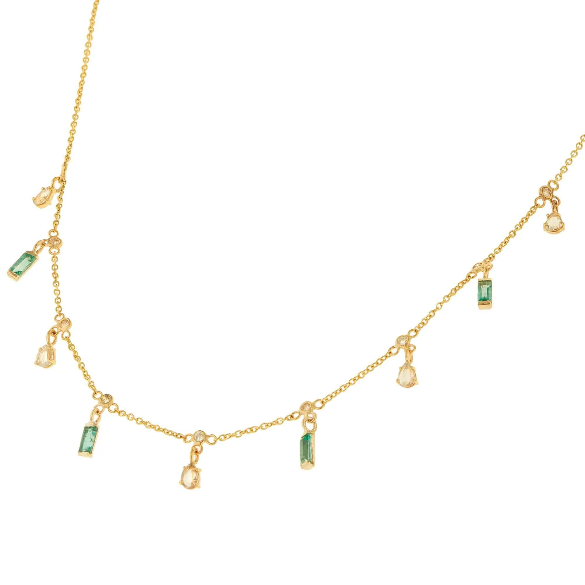 Emerald Drops Necklace Y14-D-EM