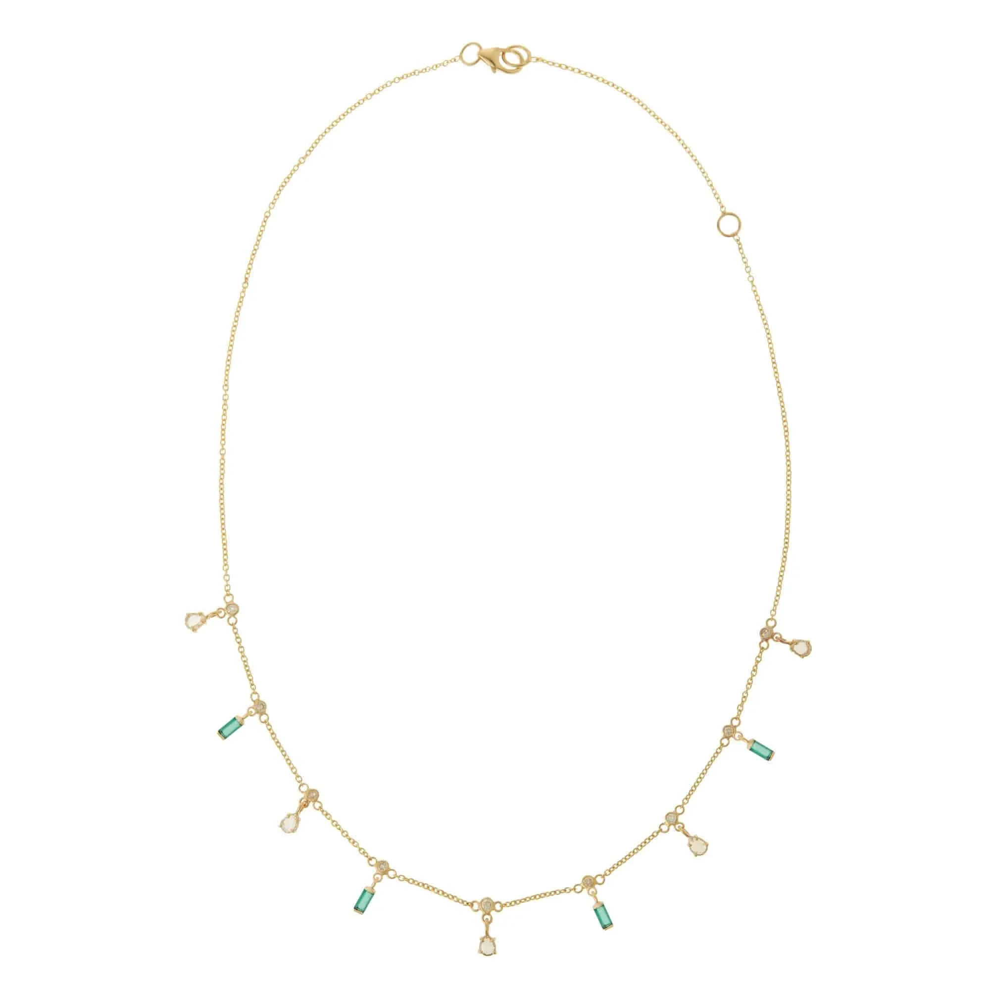 Emerald Drops Necklace Y14-D-EM