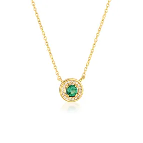 EMERALD HALO NECKLACE