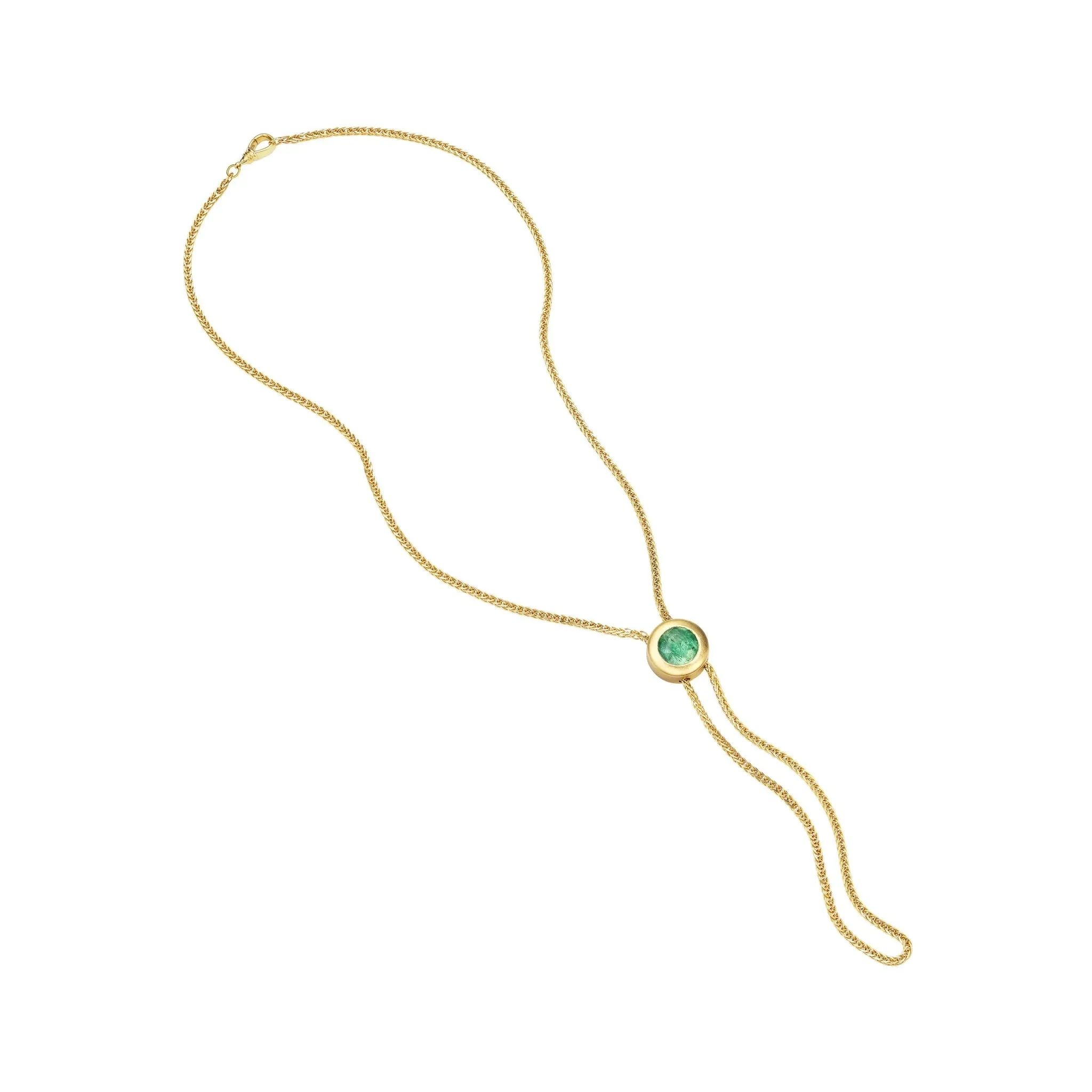 Emerald Mini Victorian Slider Necklace