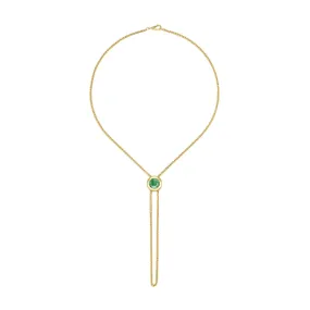 Emerald Mini Victorian Slider Necklace