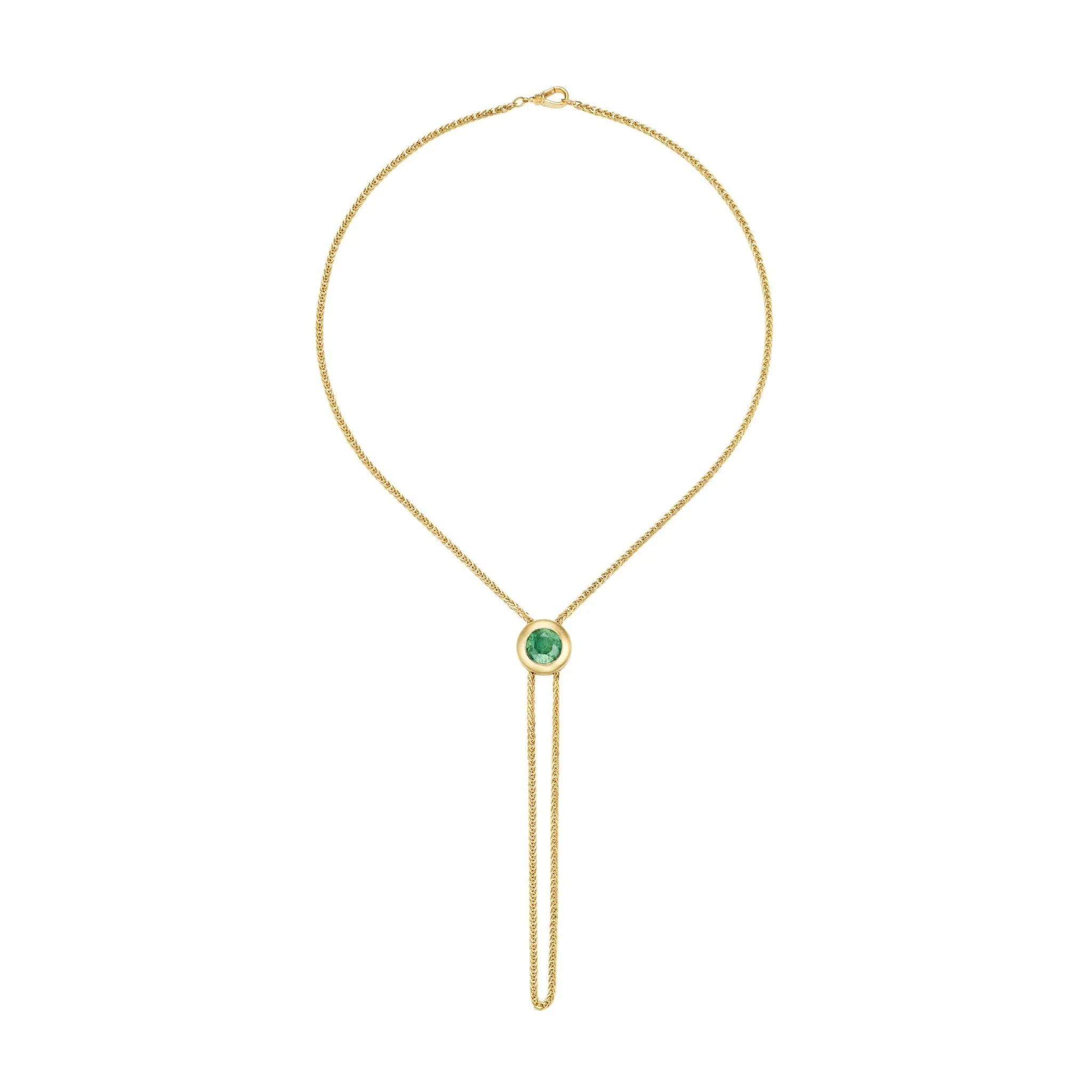 Emerald Mini Victorian Slider Necklace
