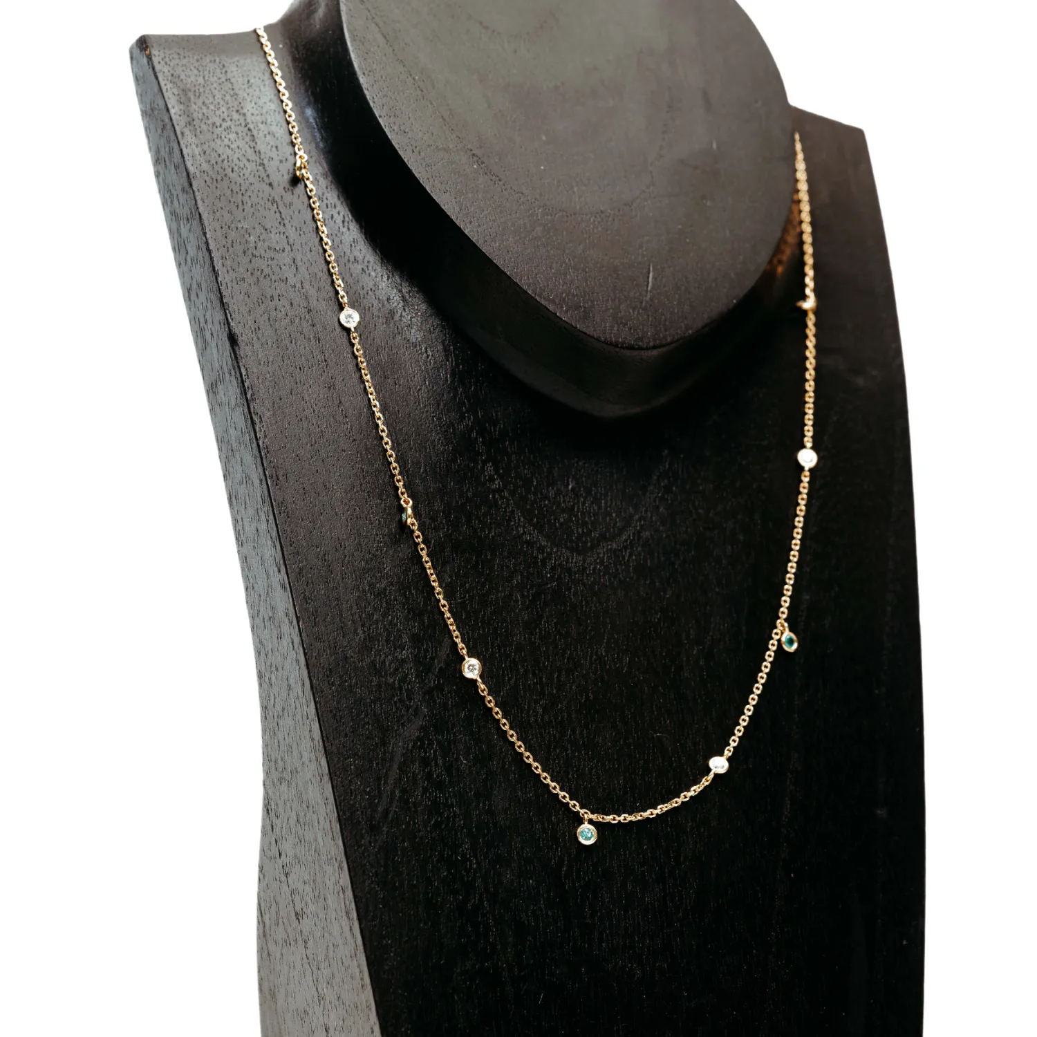 Emerald Pools Bezel Necklace
