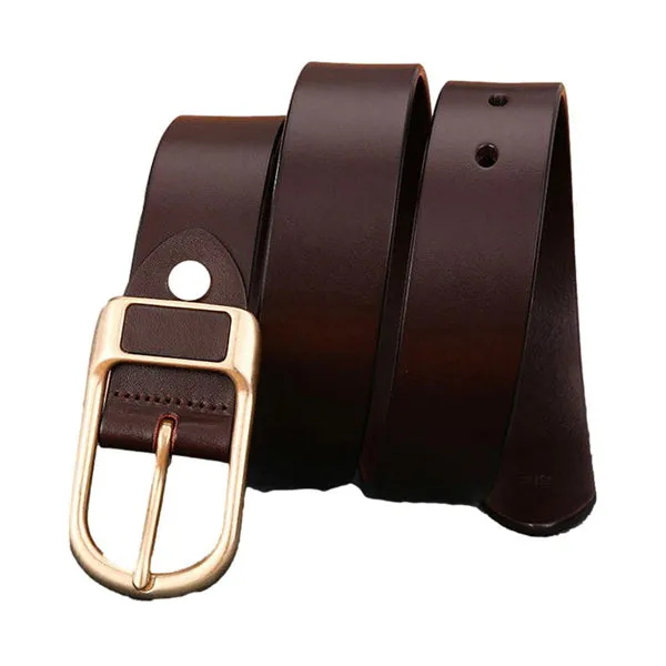 Fashion Brown Genuine Leather Belt 時尚棕色牛皮皮帶 KCBELT1103