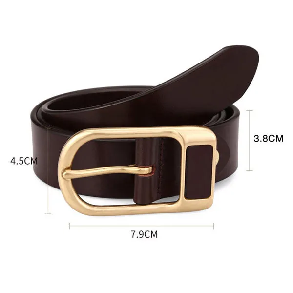 Fashion Brown Genuine Leather Belt 時尚棕色牛皮皮帶 KCBELT1103
