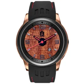 Fissure 8 Koa Wood Watch (Rose-Gold & Lava Color)