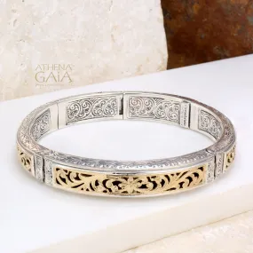 Garden Shadows Opening Bangle Bracelet