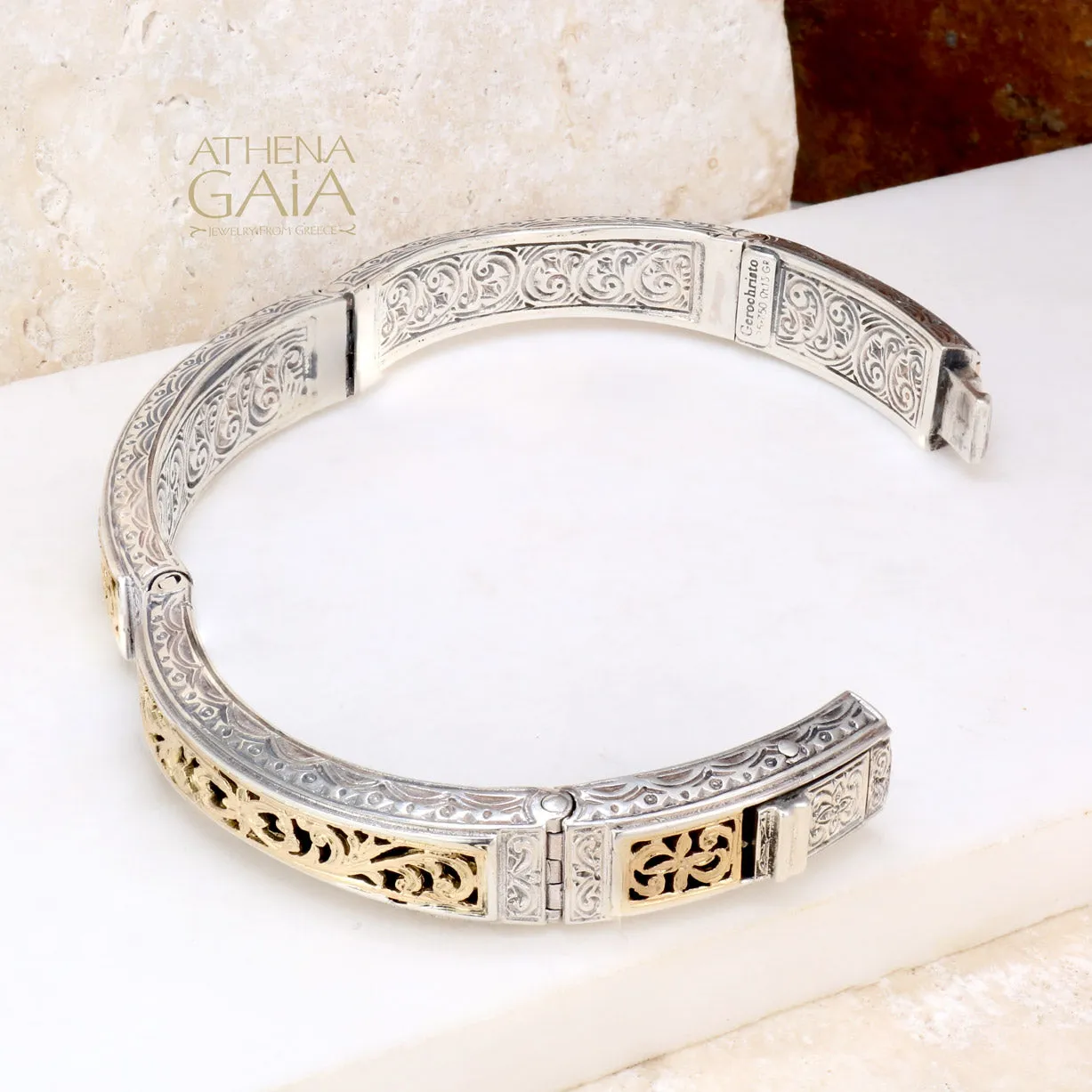 Garden Shadows Opening Bangle Bracelet
