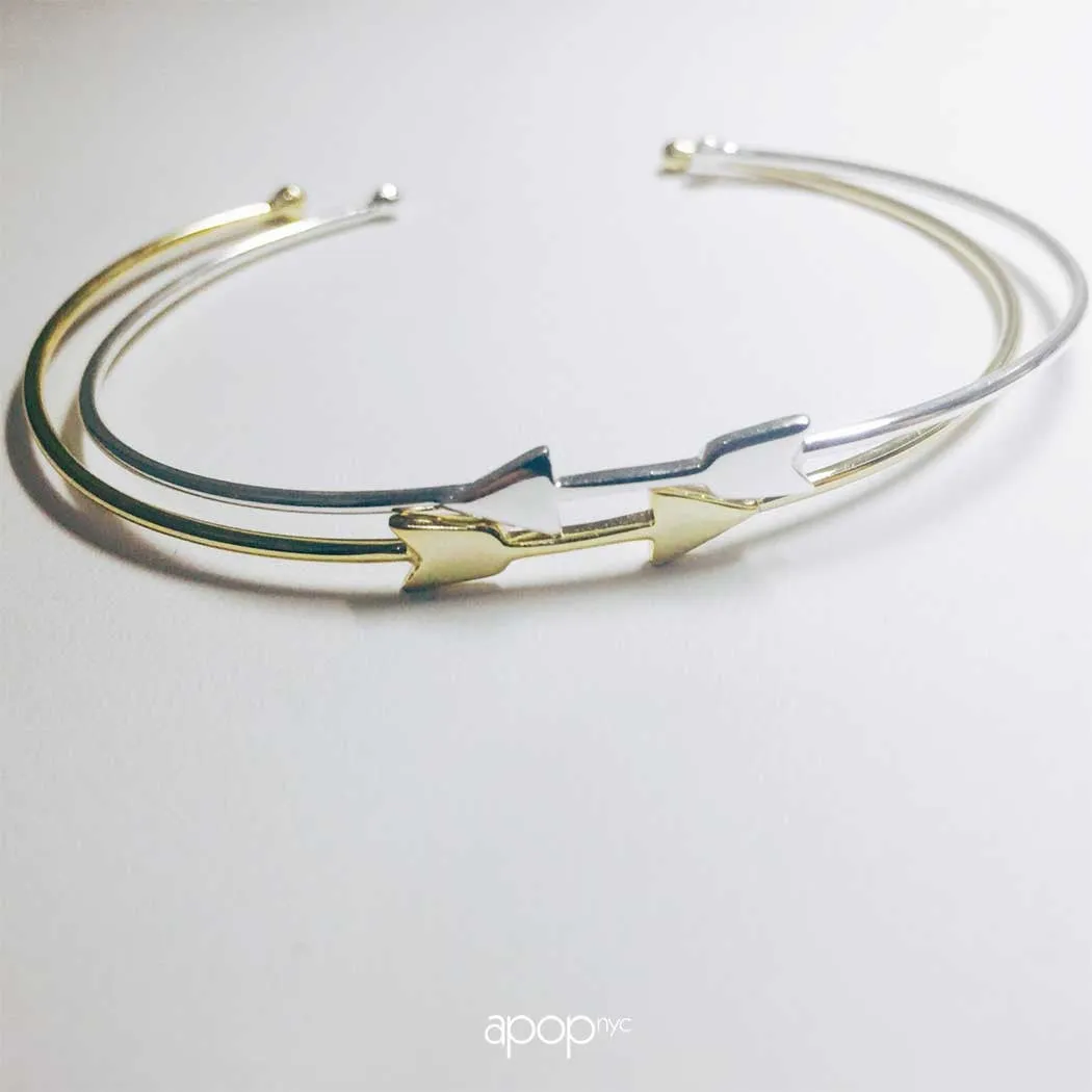 Gold-Dipped Arrow Cuff Bracelet