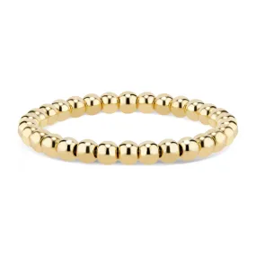 Gold Large Bead Stretch Bracelet