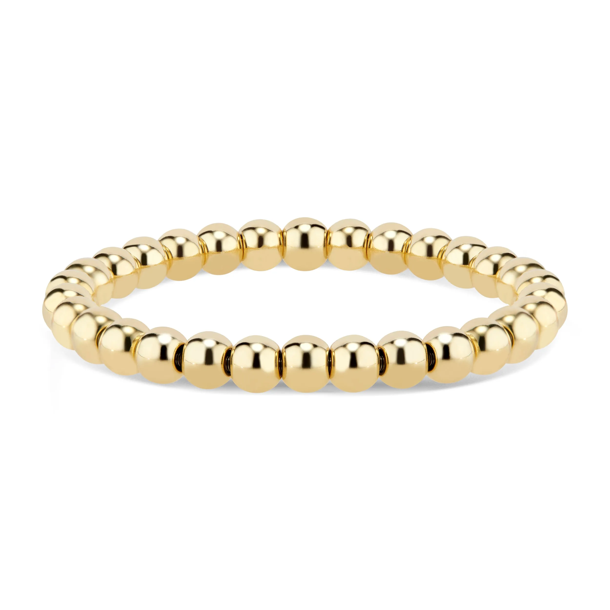 Gold Large Bead Stretch Bracelet