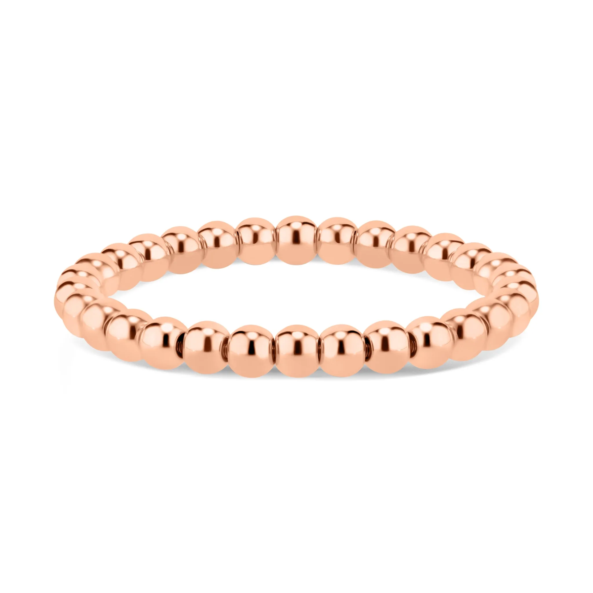 Gold Large Bead Stretch Bracelet