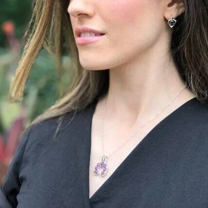 Green Emerald Necklace - Real Sapphire and Ruby Pendant - Horseshoe Pendant