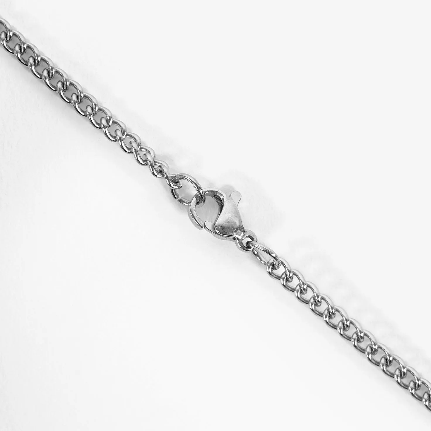 H Letter Pendant with Chain Kids Necklace - Stainless Steel