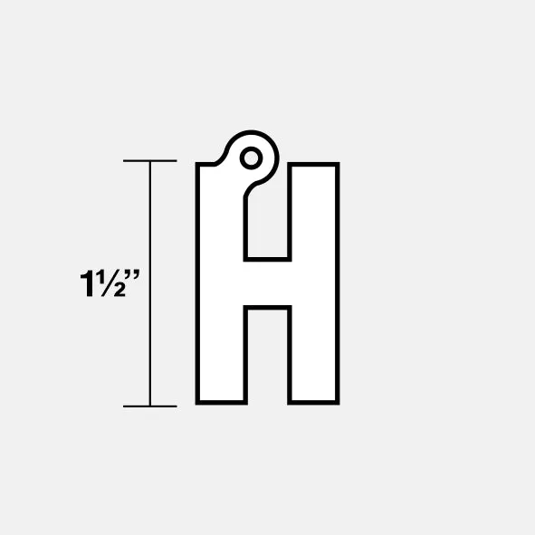 H Letter Pendant with Chain Kids Necklace - Stainless Steel