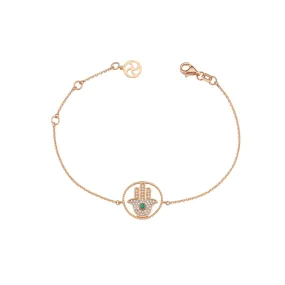 HAMSA GOLD DIAMOND BRACELET