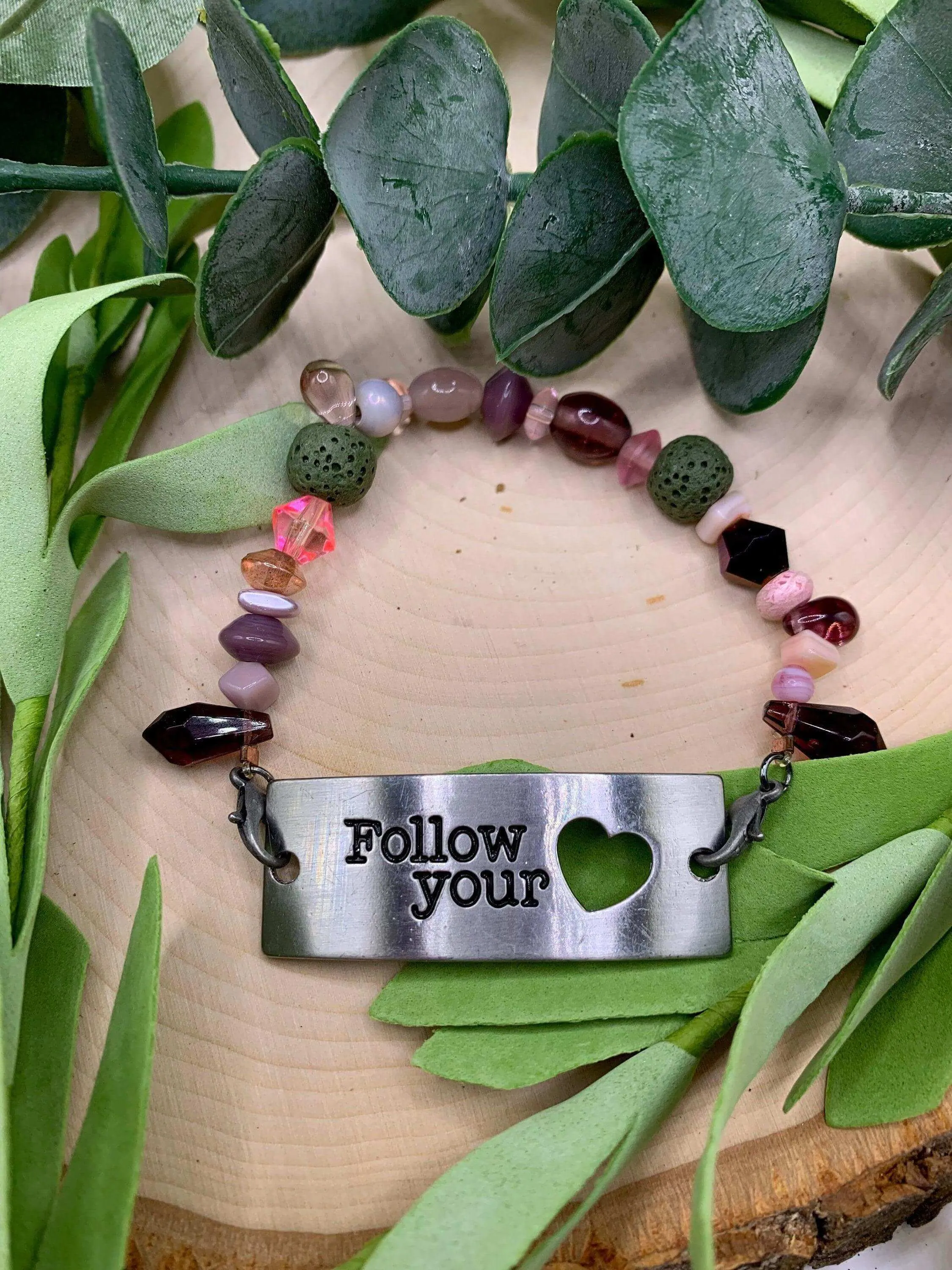 Handmade Beaded Bracelet- Follow Your heart
