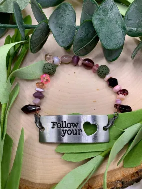 Handmade Beaded Bracelet- Follow Your heart