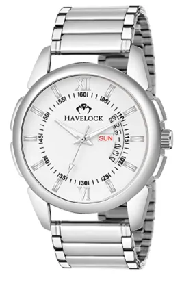HAVELOCK Analog Day Date Functioning Stainless Steel Chain Watch