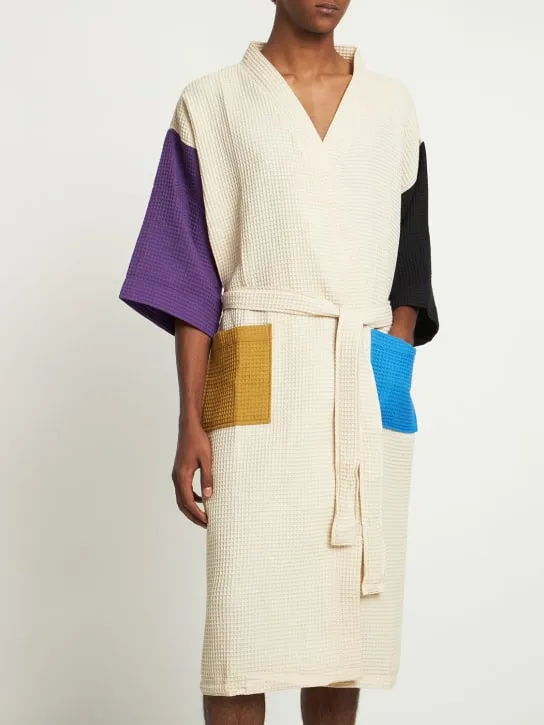HAY   Waffle cotton blend bathrobe 