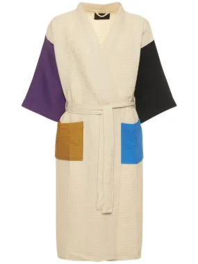 HAY   Waffle cotton blend bathrobe 