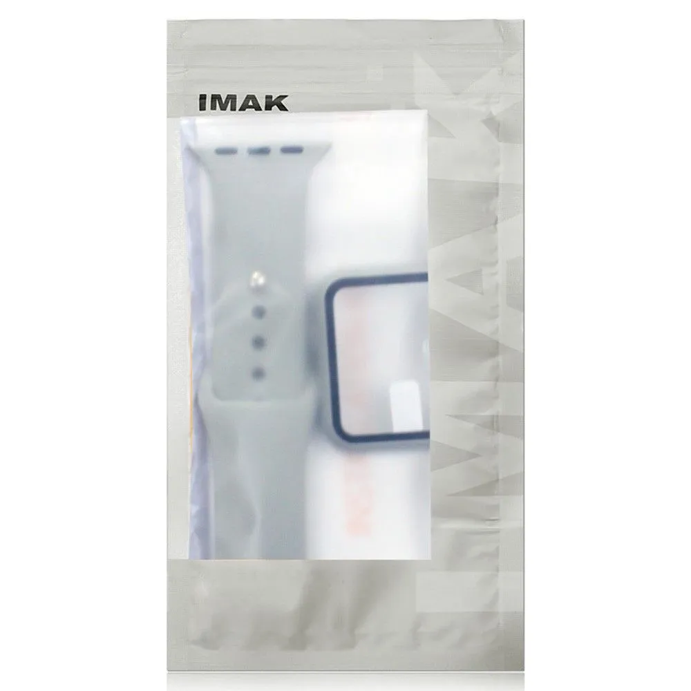 IMAK Apple Watch Series 3/2/1 42mm silicone cover with watch strap   tempered glass - Black