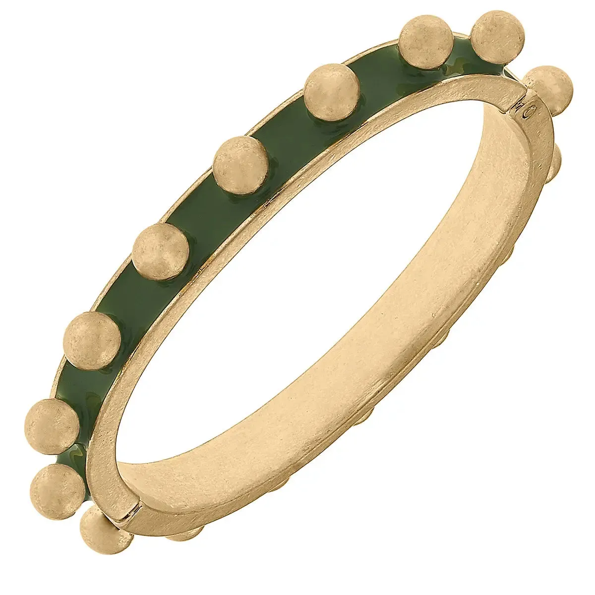 Jenna Chunky Enamel Studded Metal Hinge Bracelet