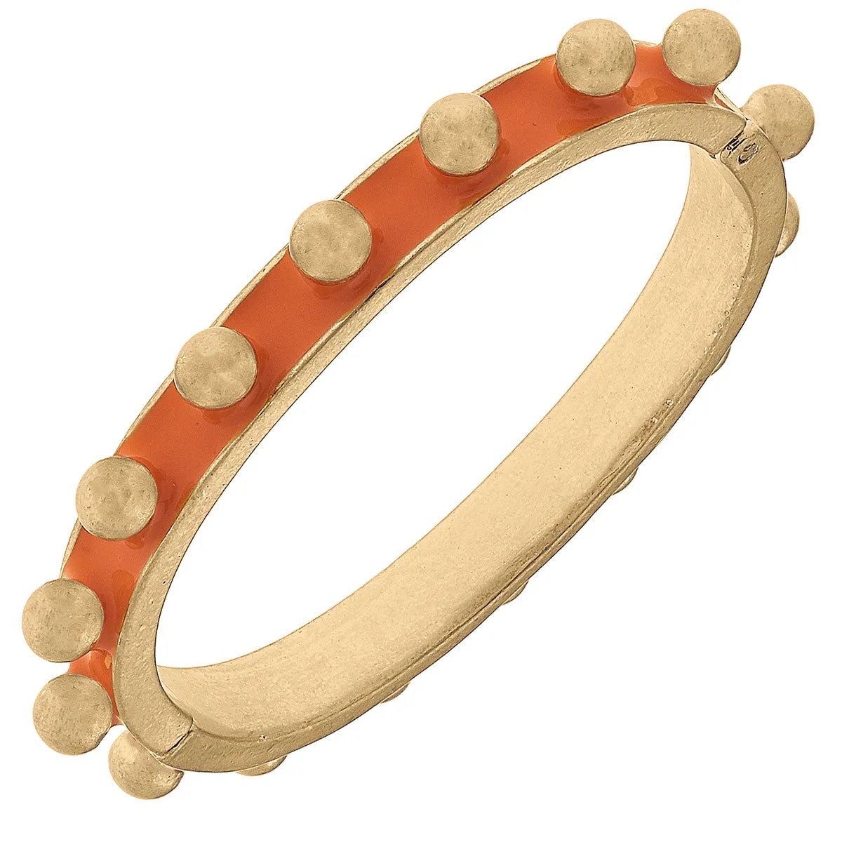 Jenna Chunky Enamel Studded Metal Hinge Bracelet