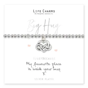 Jewellery 'My Favourite Place Is Inside Your Hug' Silver Plated Bracelet