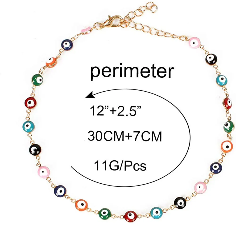 Kercisbeauty Evil Eyes Choker for Women Girls Gold Necklace for Party Gift Her Jewelry