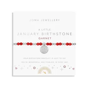 Kids A Little January Birthstone Silver Plated Bracelet C782