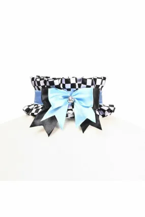 Kitten Collection Checker Print Choker