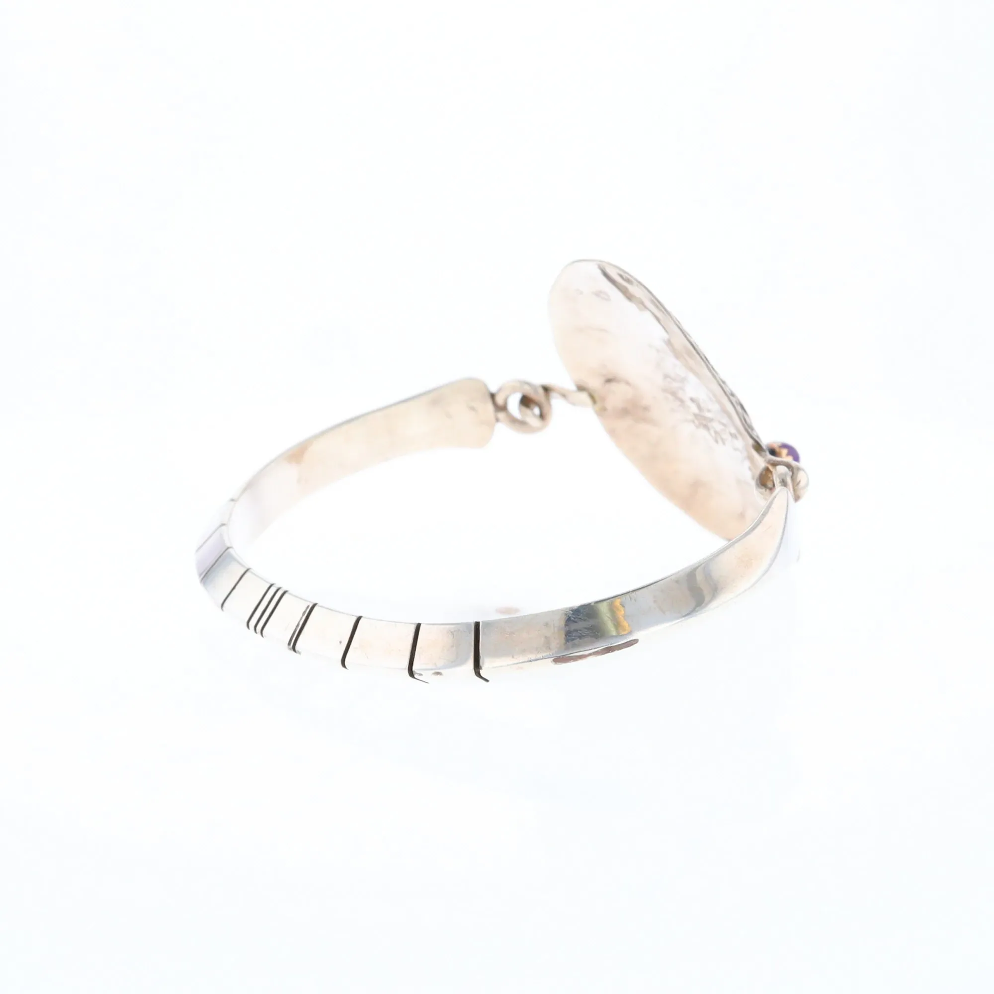 Kokopelli Amber and Amethyst Bracelet