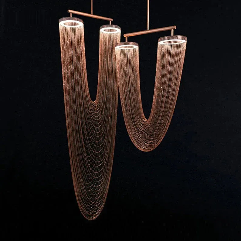 Leah - LED Retro American Iron Chain Pendant Lamp