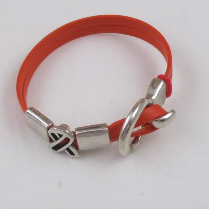 Love Orange Awareness Flat Leather Bracelet - Unisex