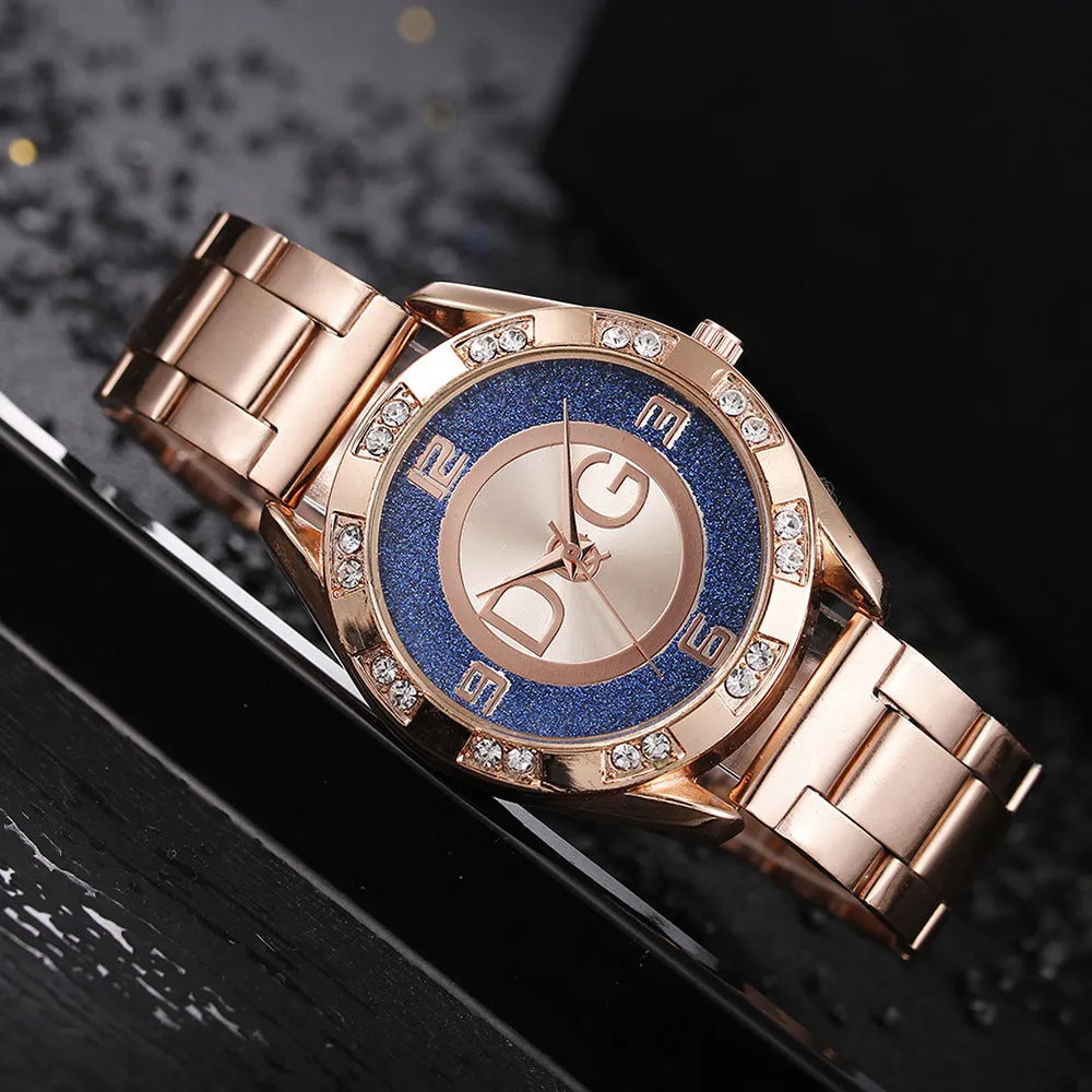 Luxury women Famous Brand Casual Quartz Watch women Gold Silver Full Steel Watche