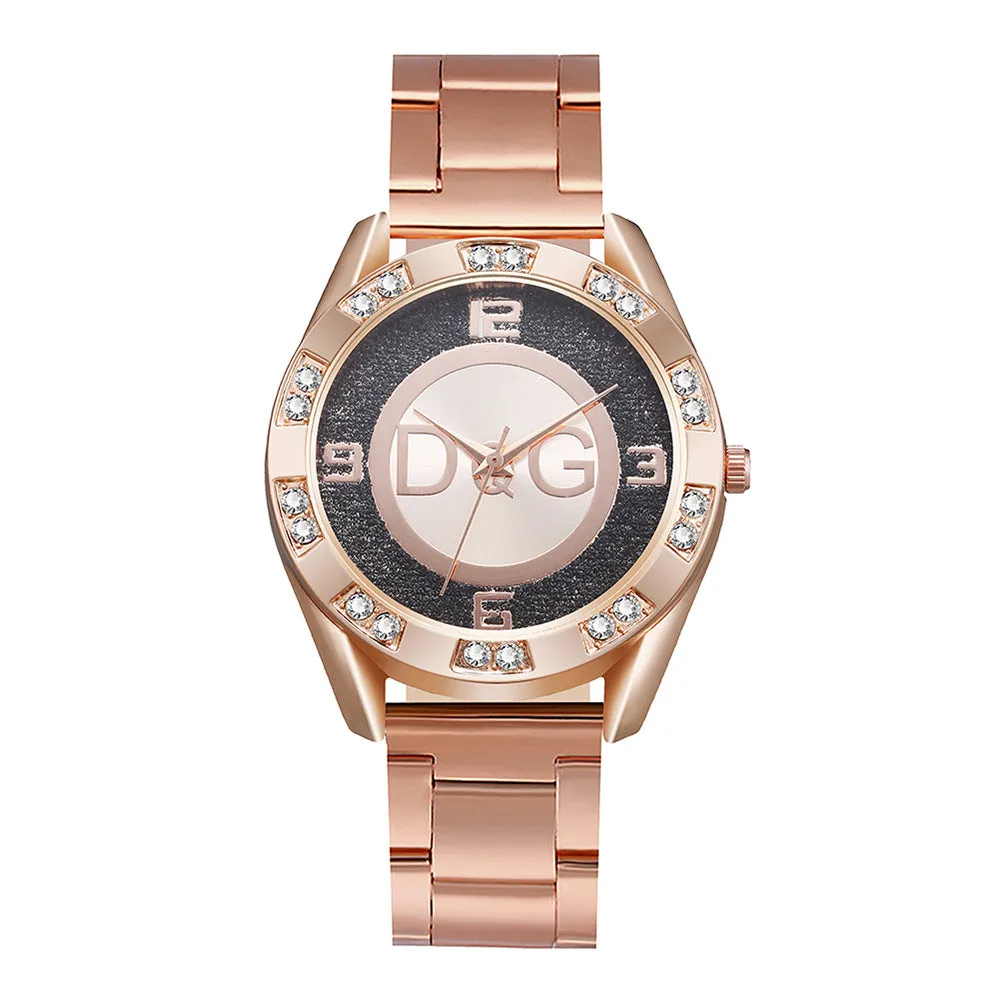 Luxury women Famous Brand Casual Quartz Watch women Gold Silver Full Steel Watche