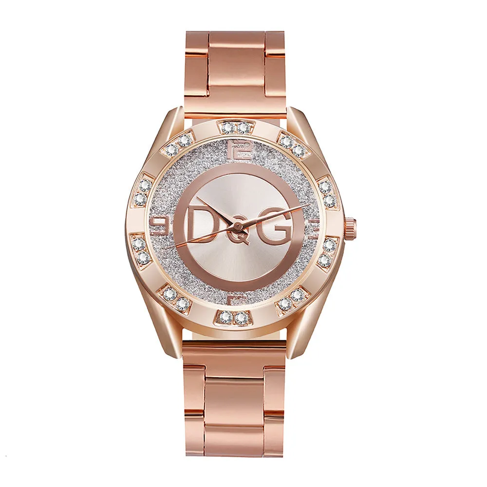 Luxury women Famous Brand Casual Quartz Watch women Gold Silver Full Steel Watche